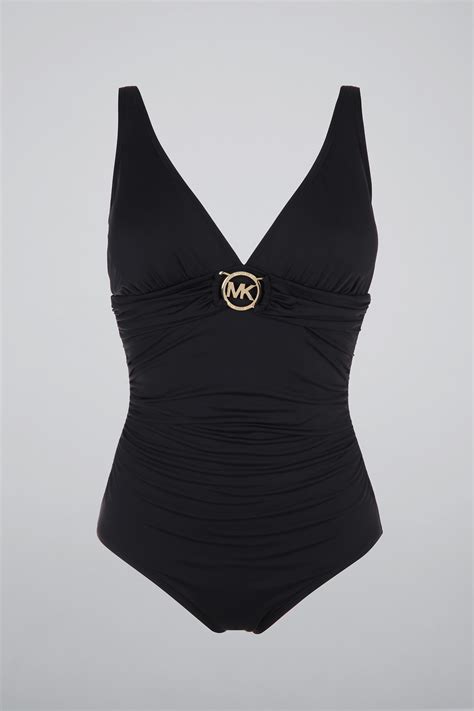 michael kors one piece belted swimsuit|michael kors black bikini.